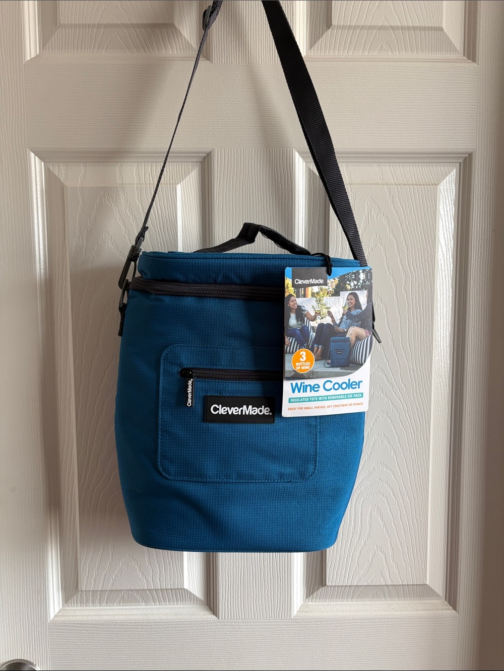 CleverMade Teal Wine Cooler Tote
